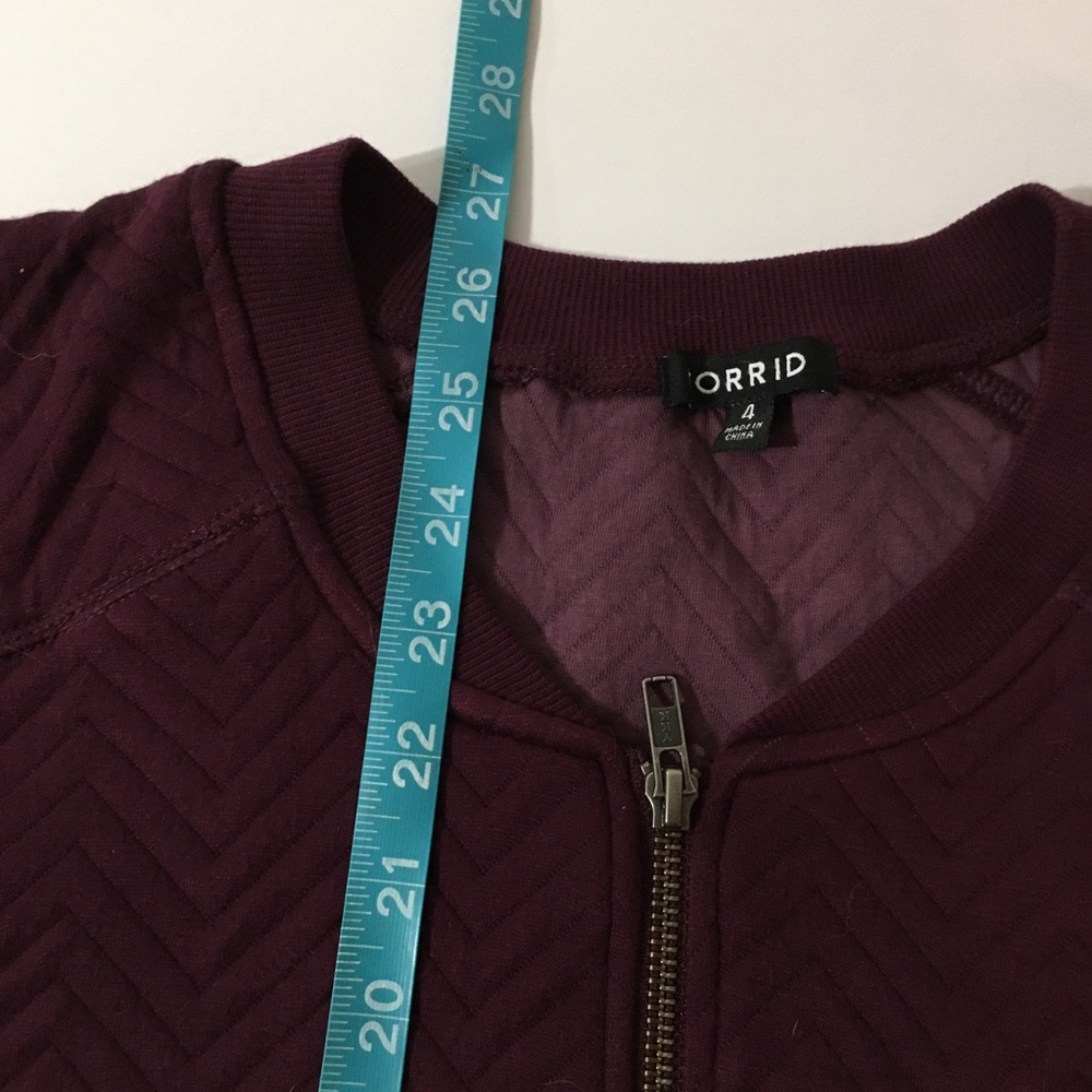 Torrid Plum Zip Up Jacket, 4 - Picture 7 of 7